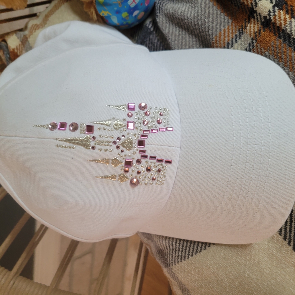 Disney White and Pink Floral Hat